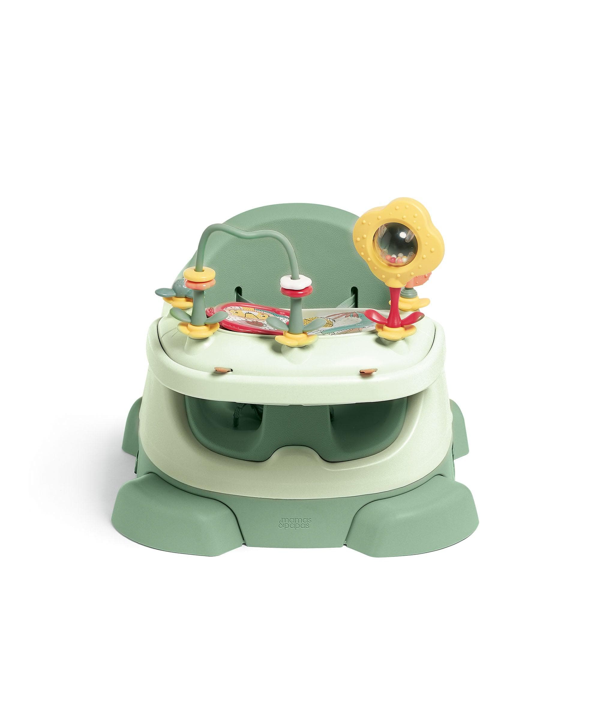 Mamas & Papas Booster Seats Bug 3-in-1 Floor & Booster Seat with Activity Tray - Eucalyptus