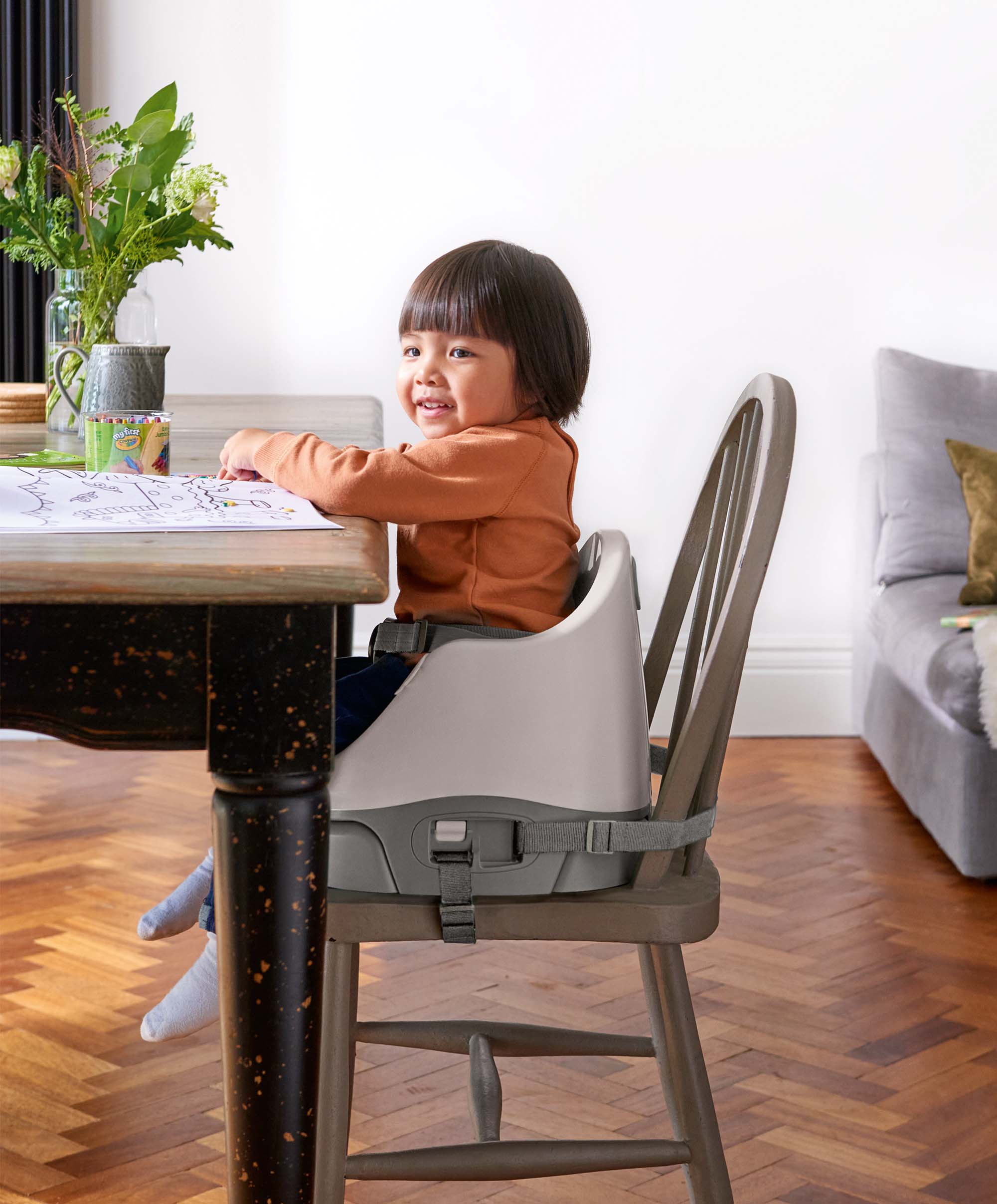 Mamas & Papas Booster Seats Bug 3-in-1 Floor & Booster Seat with Activity Tray - Pebble Grey