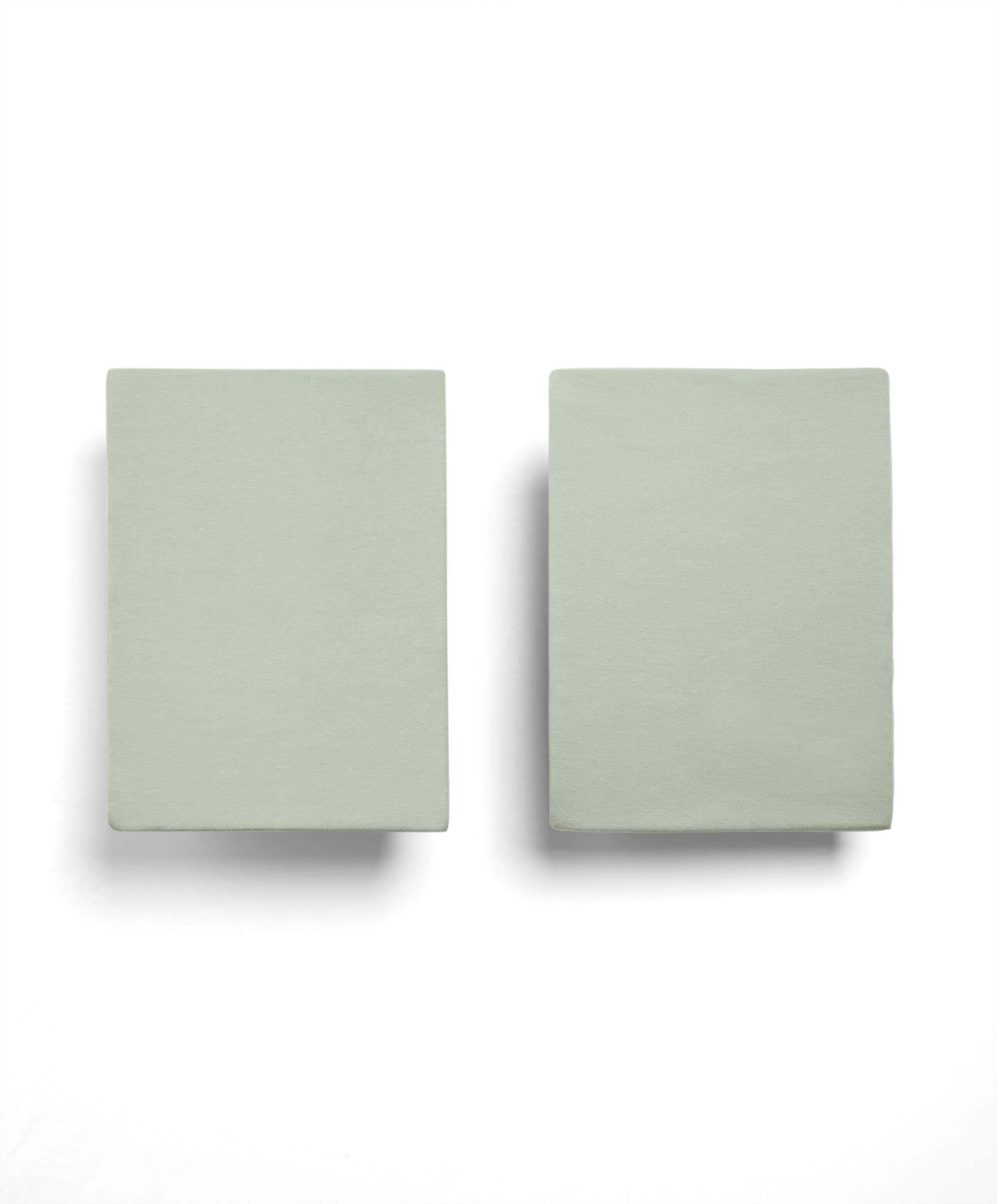 Mamas & Papas Cotton Essentials Cotbed Fitted Sheets (2 pack) - Sage