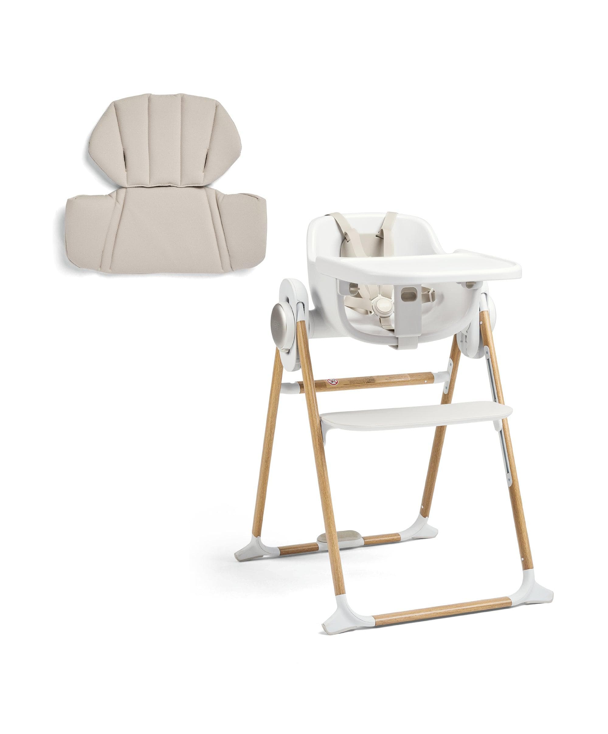 Mamas & Papas Eno Highchair & Eno Highchair Cushion Bundle - Cashmere