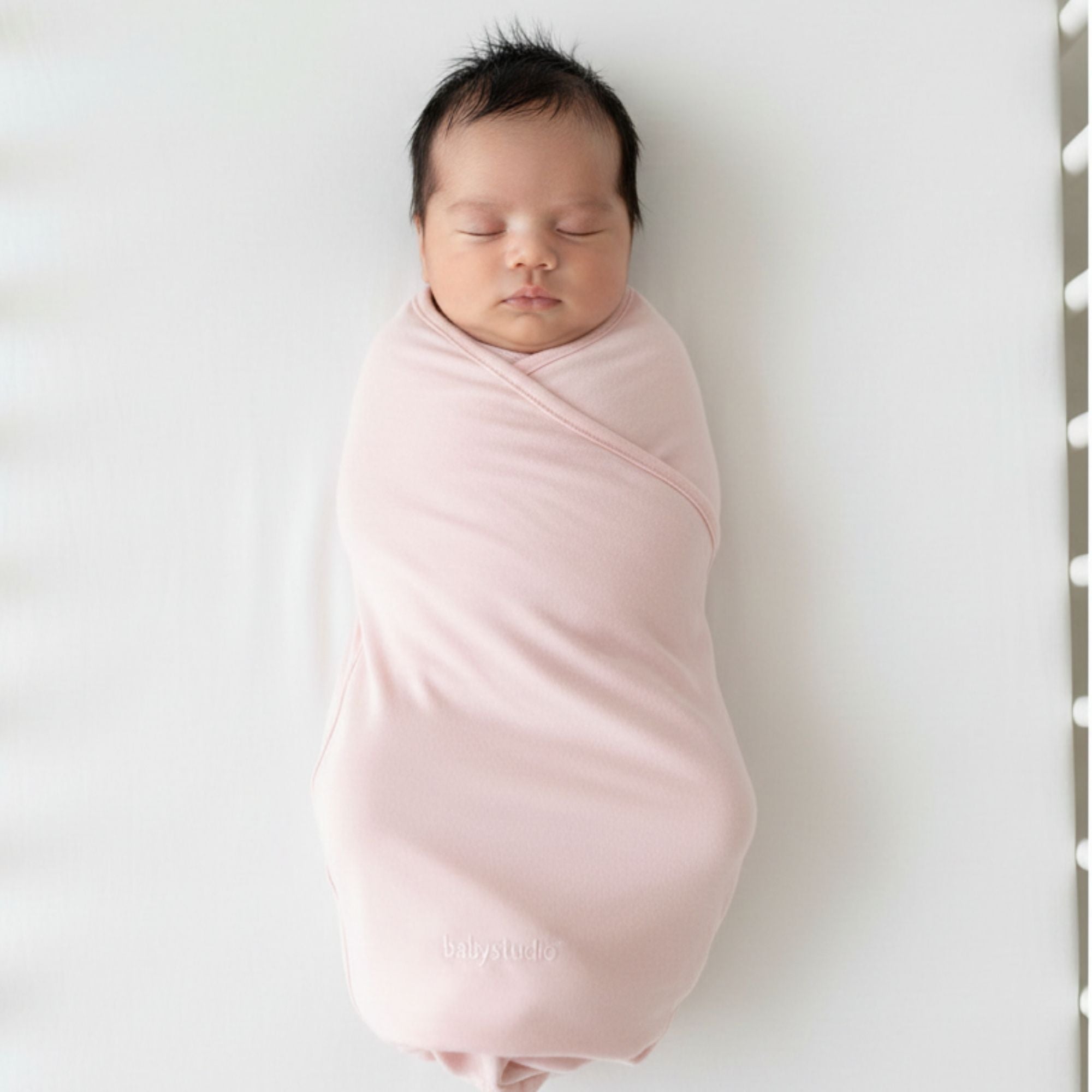 babystudio swaddlewrap cotton large (3-9m) - rose