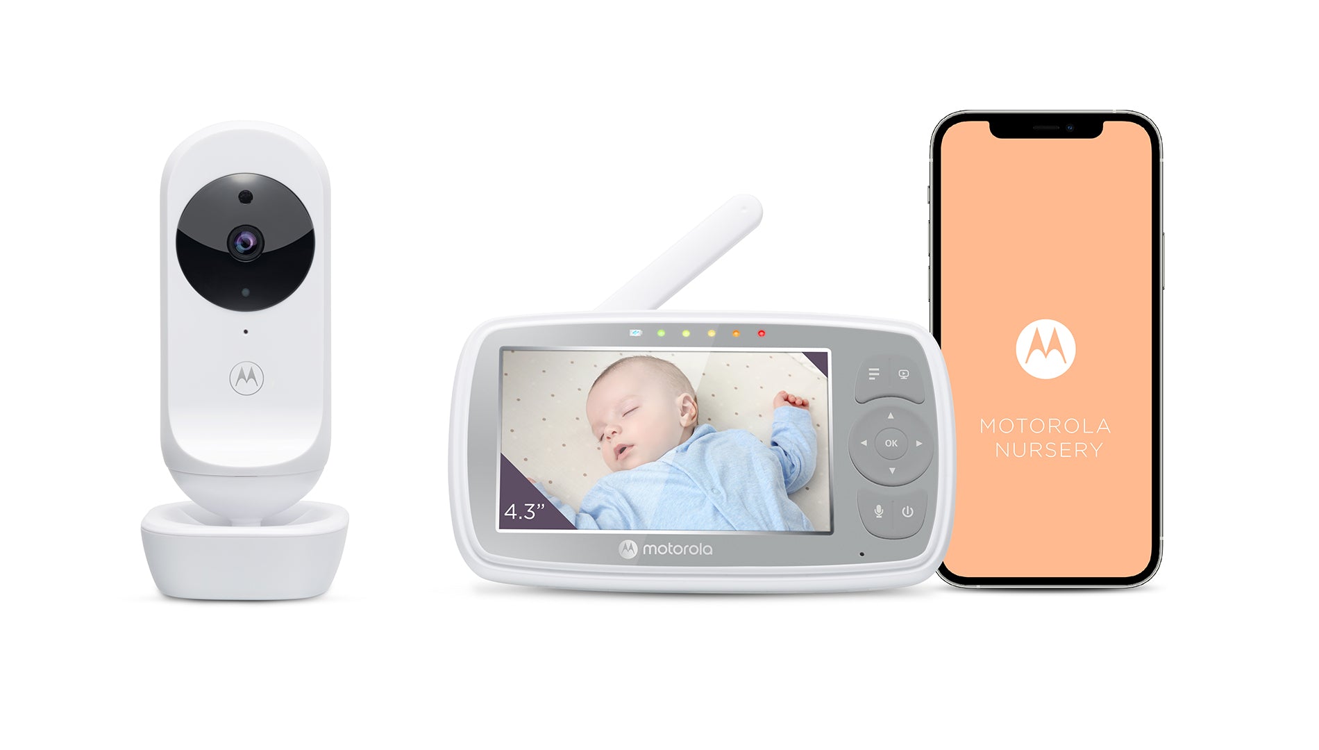 MOTOROLA VM44 CONNECT 4.3" Wi-Fi Video Baby Monitor