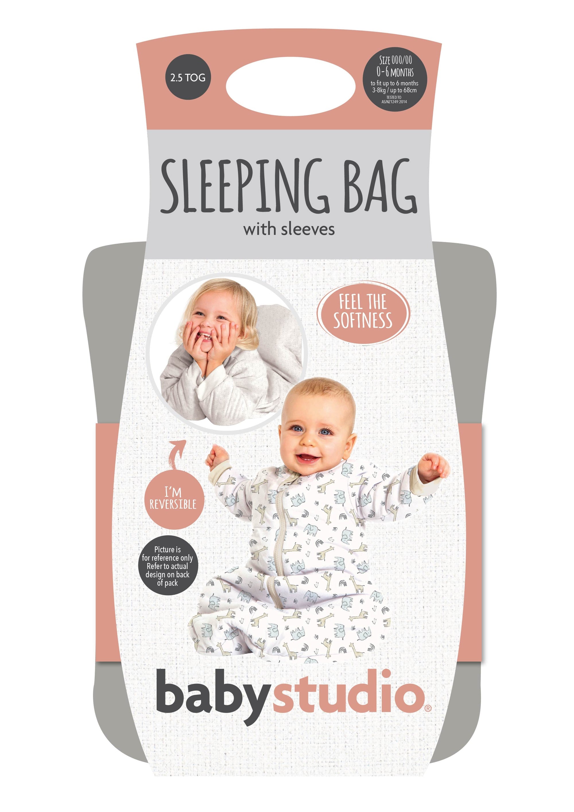 Oatmeal Sleeping Bag with Arms 3.0TOG (6-18 Months) | babystudio
