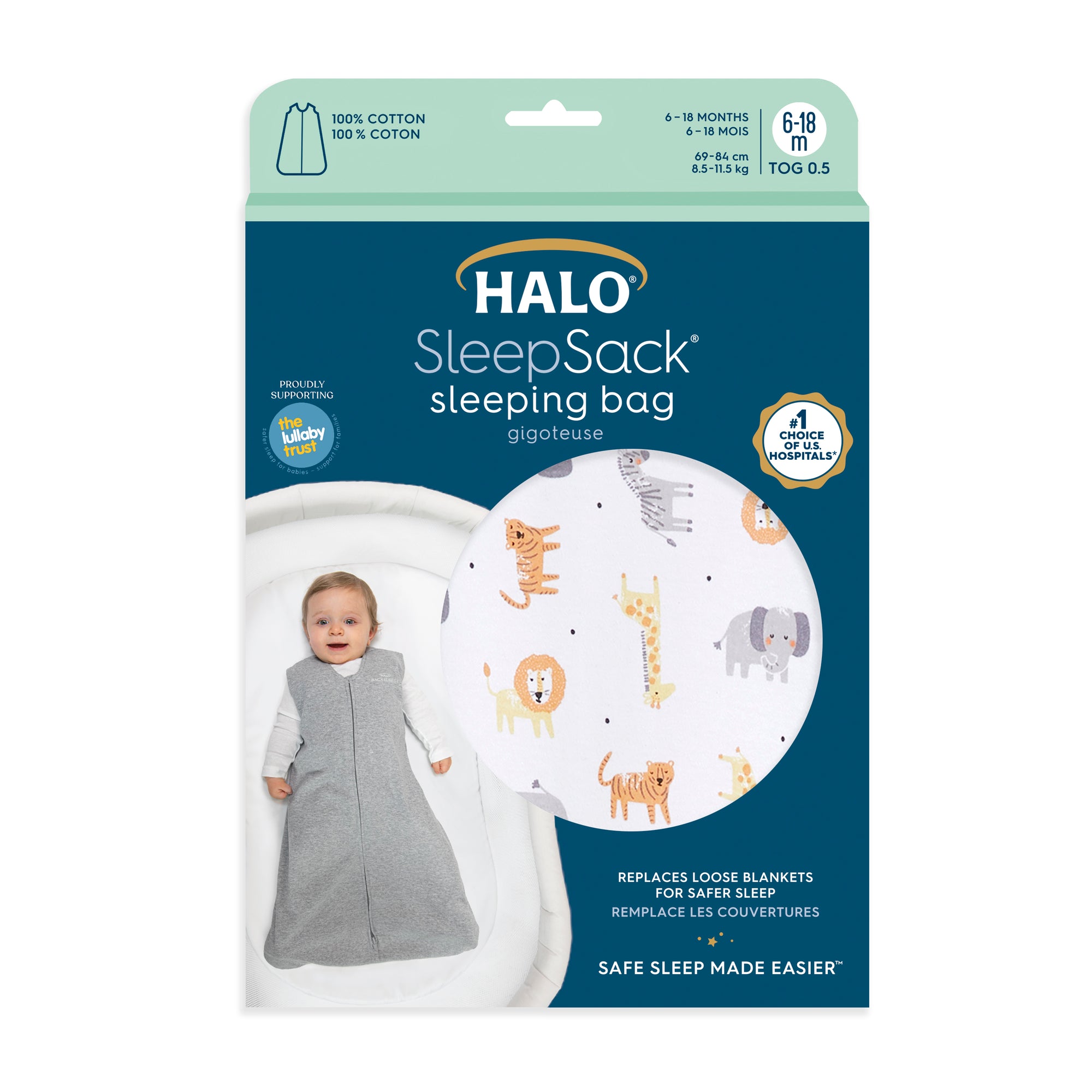HALO® SleepSack® (6-18M) 0.5 TOG - JUNGLE