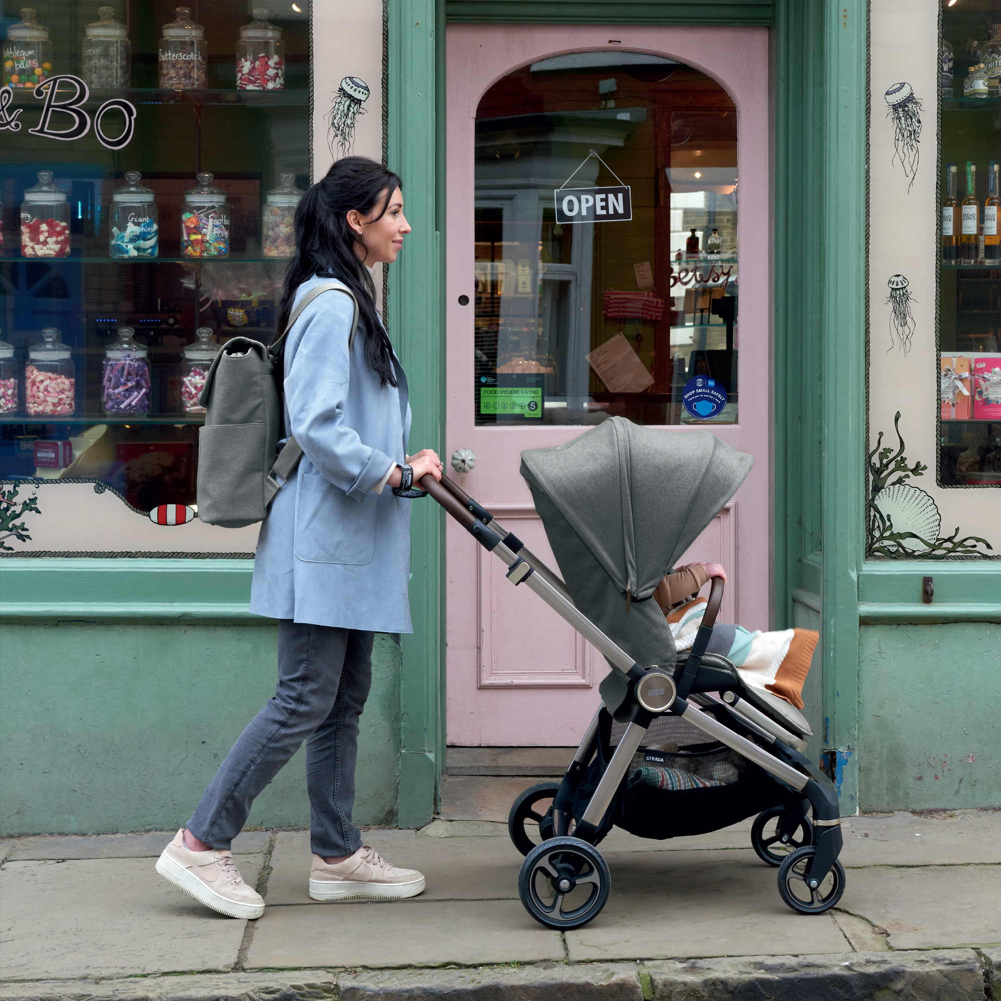 Mamas Papas Strada Pram Grey Melange babystudio