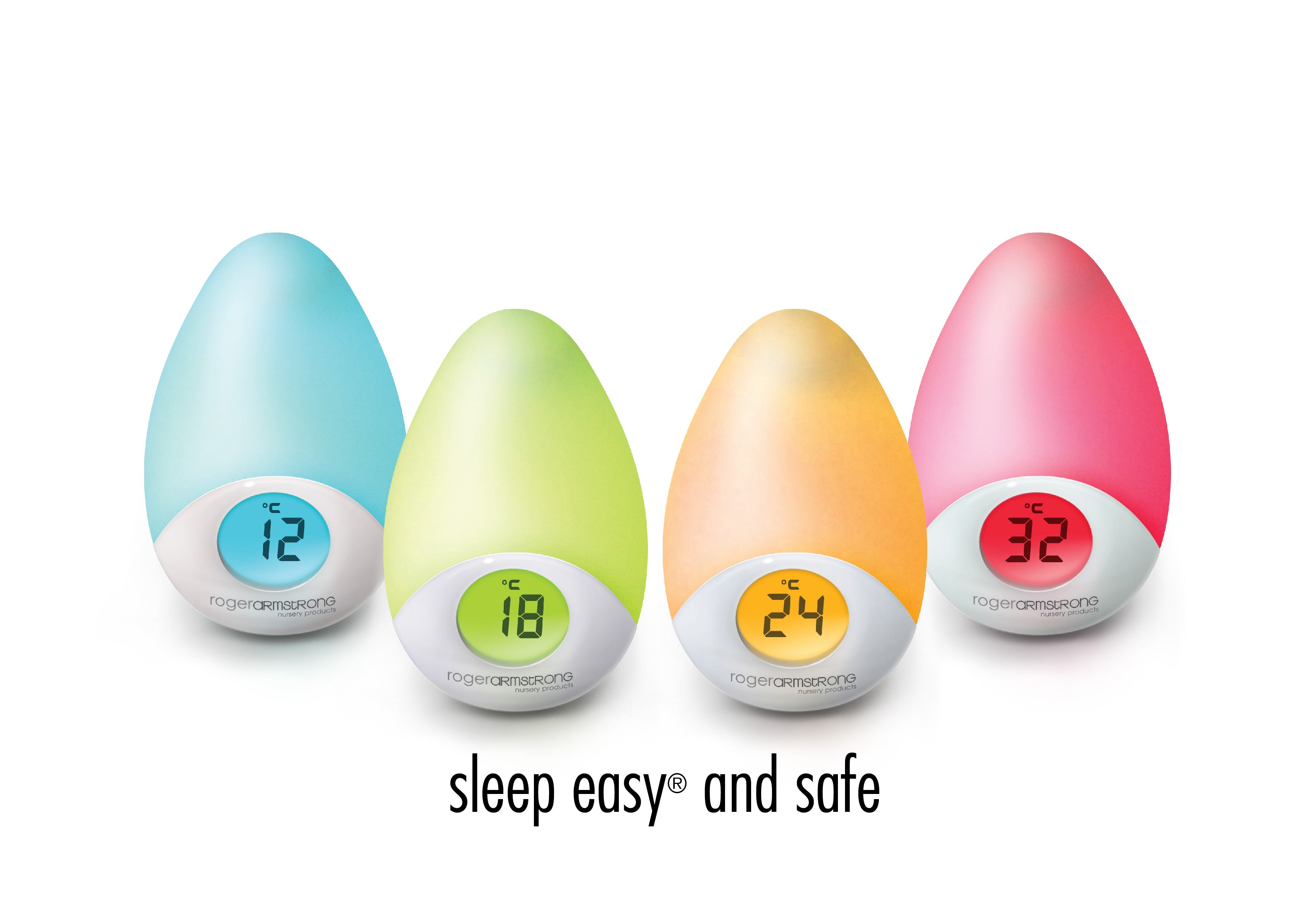 Sleep Easy Tear Drop Night Light and Room Temperature Reading