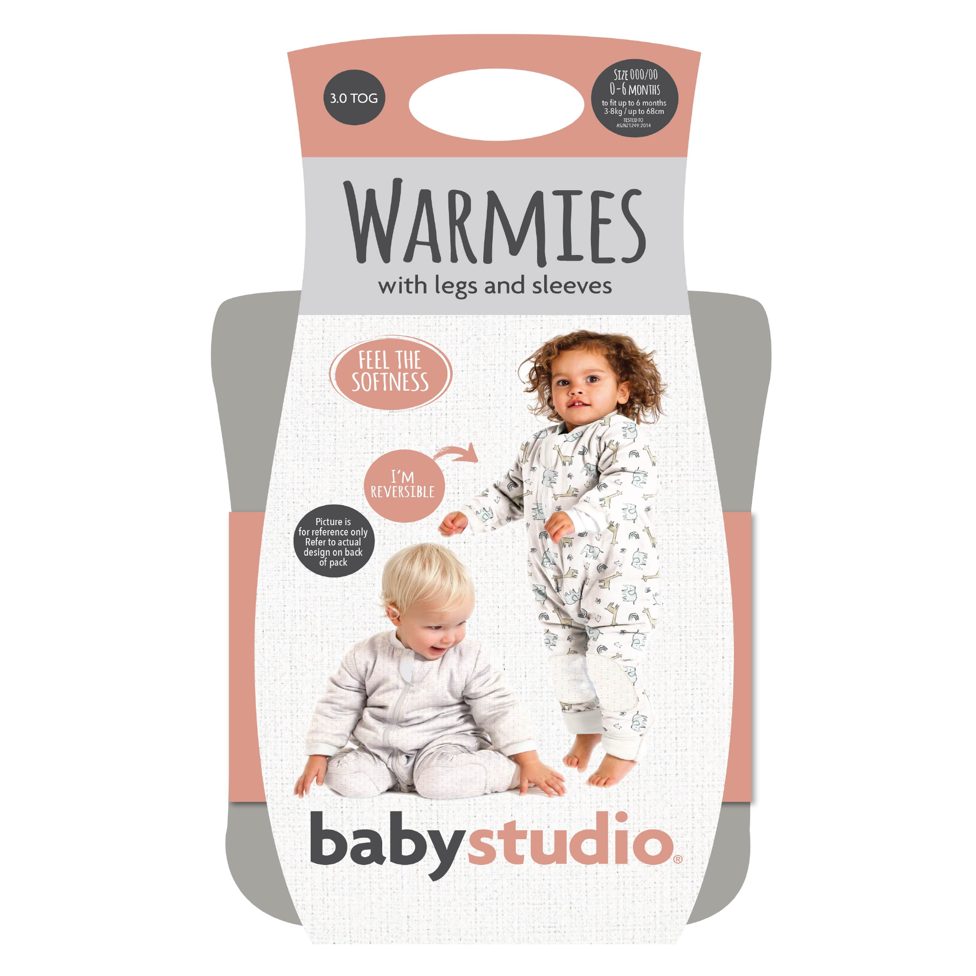 grey marle warmie with sleeves and legs - cotton 3.0TOG