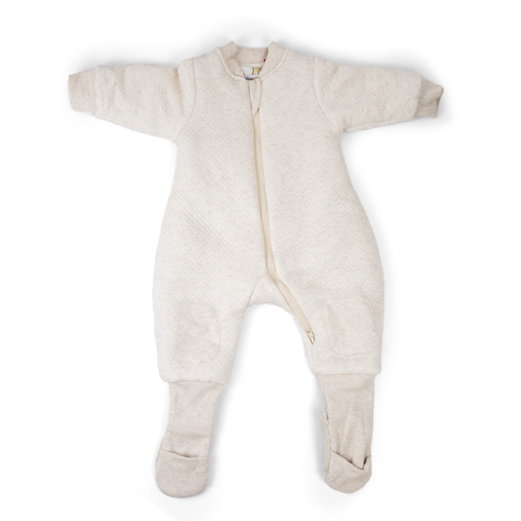 Oatmeal warmie with sleeves and legs - cotton 3.0 tog