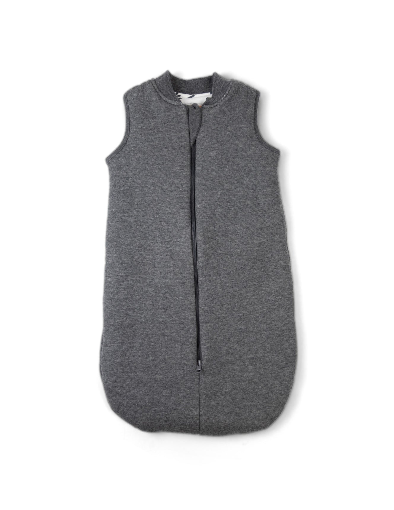 sleeping bag sleeveless cotton 2.5 TOG -  charcoal/hugs equals love