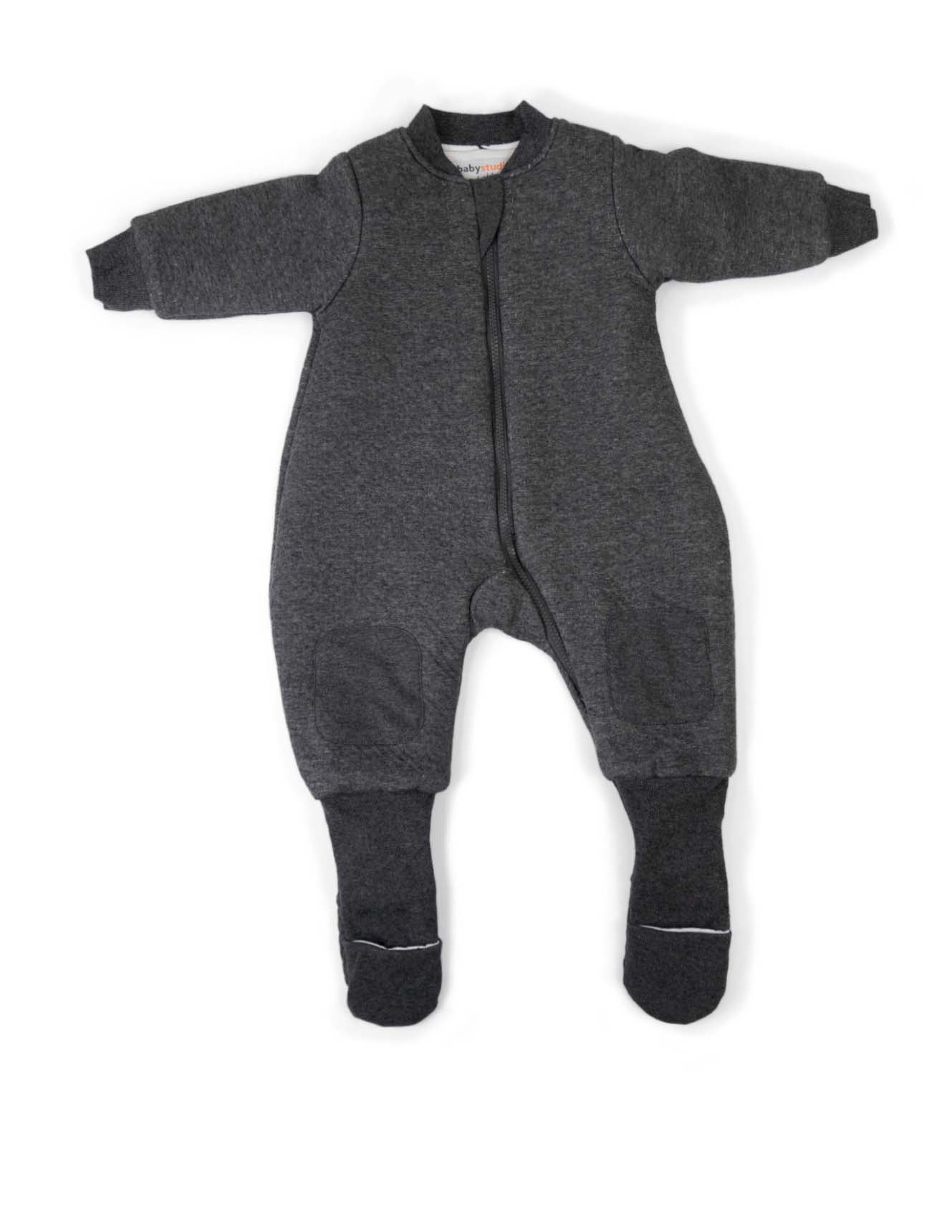 warmies with arms and legs cotton 3.0 tog - charcoal/hugs equals love