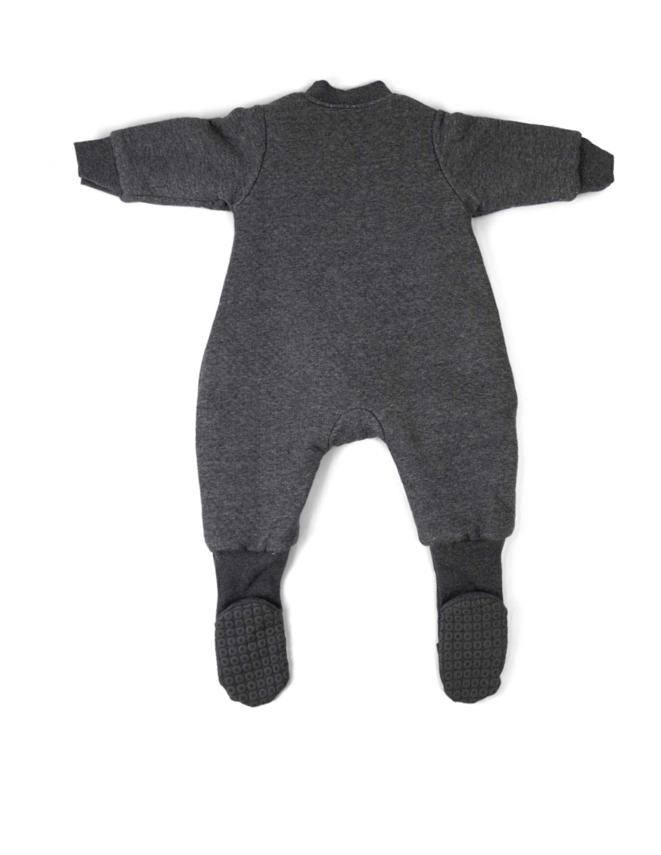 warmies with arms and legs cotton 3.0 tog - charcoal/hugs equals love