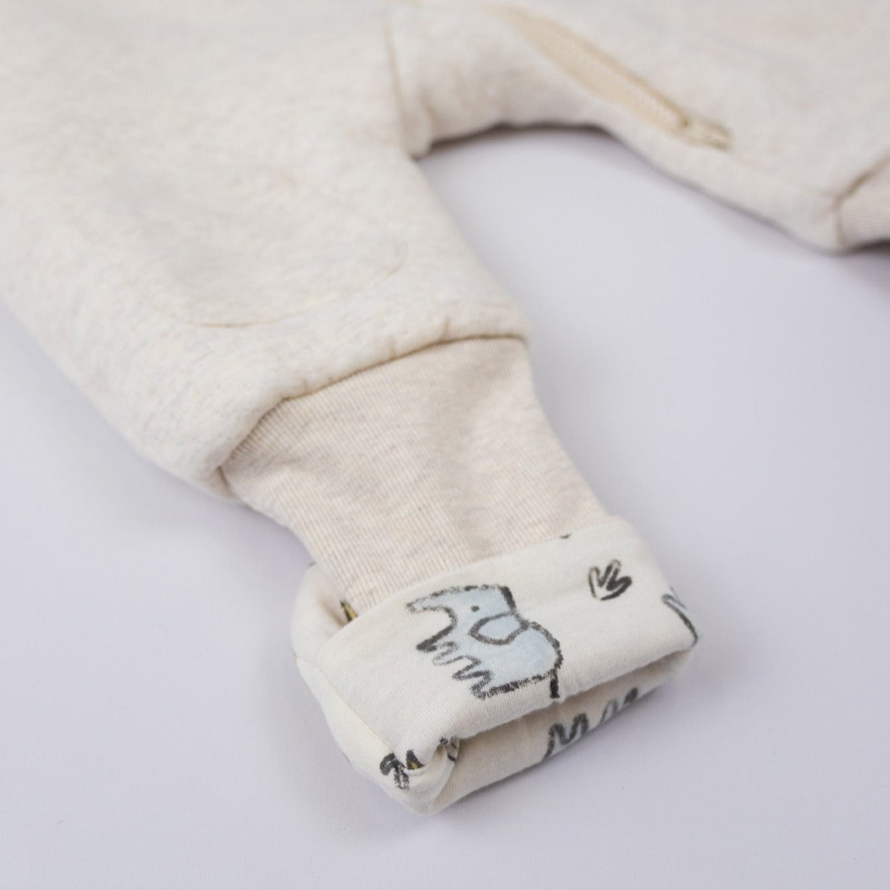 warmies sleeveless sleeping bag with legs cotton 2.5 TOG - oatmeal/rumble jungle