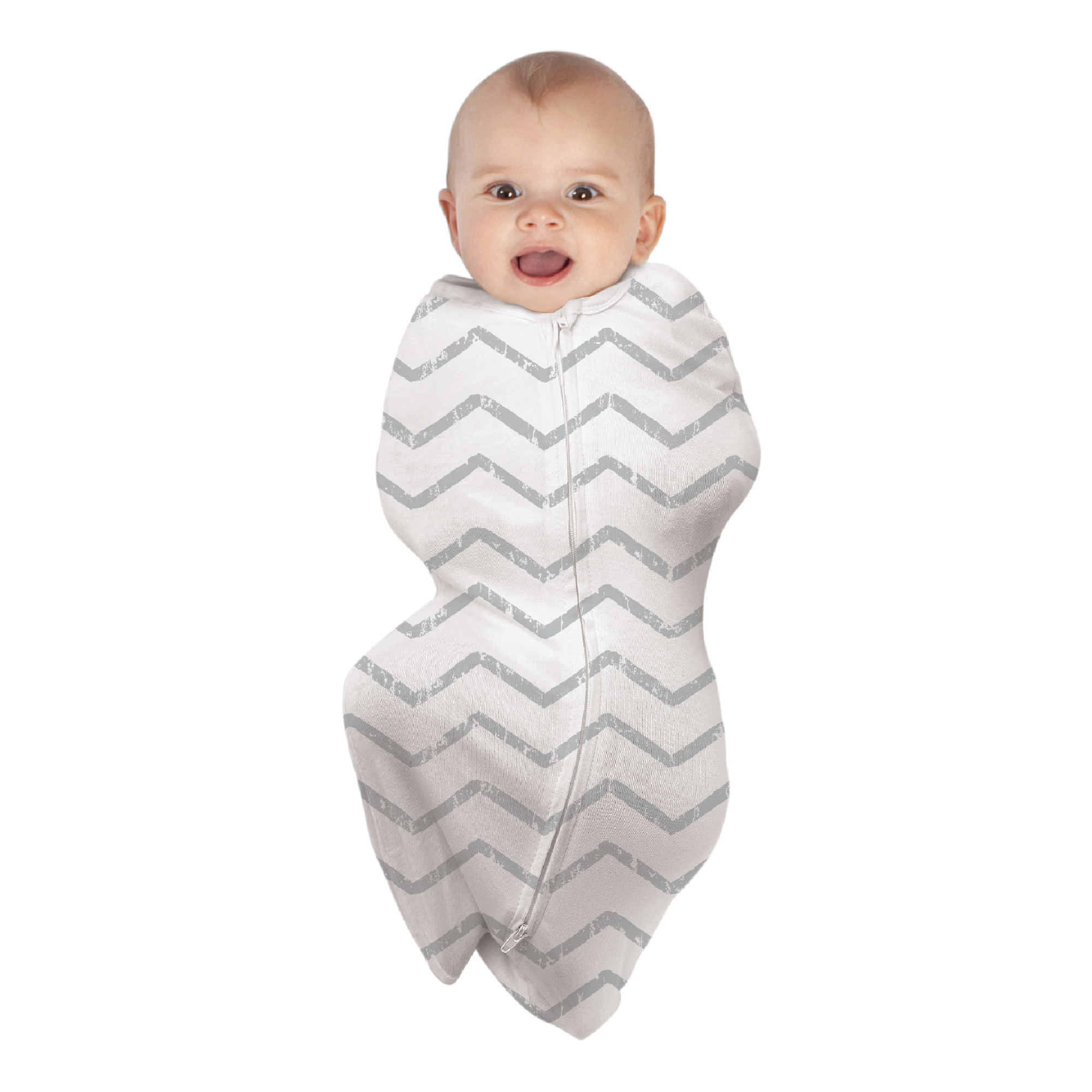 swaddlepouch cotton large (3-9m) - grey lines