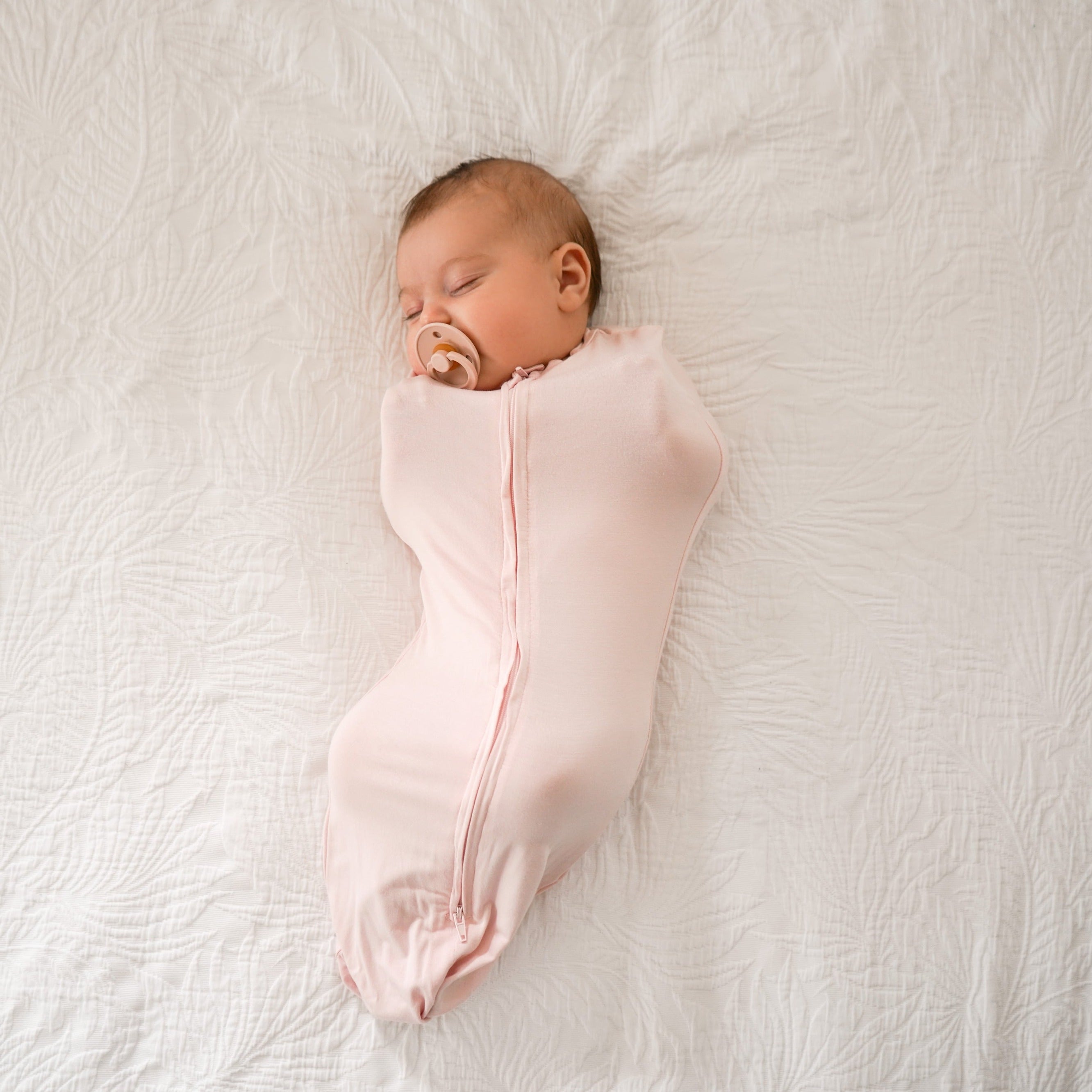 Babystudio Organic Cotton Swaddle Pouch 0.5 TOG Small (0-3 months) - DUSTY PINK