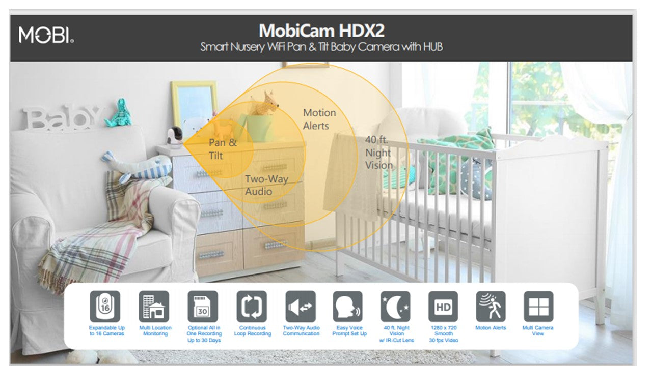 MobiCam HDX Smart HD Wifi Pan & Tilt Camera