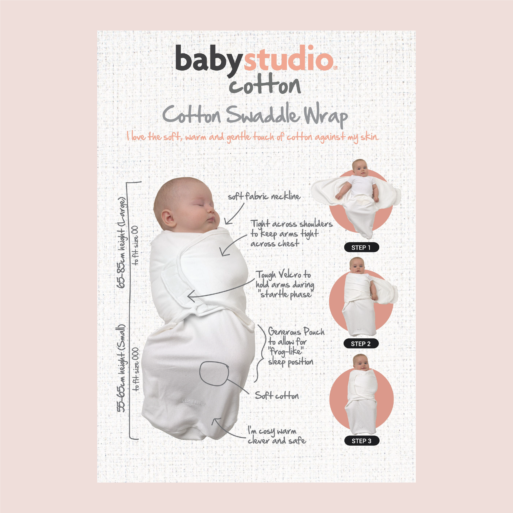 Baby swaddle wrap deals velcro